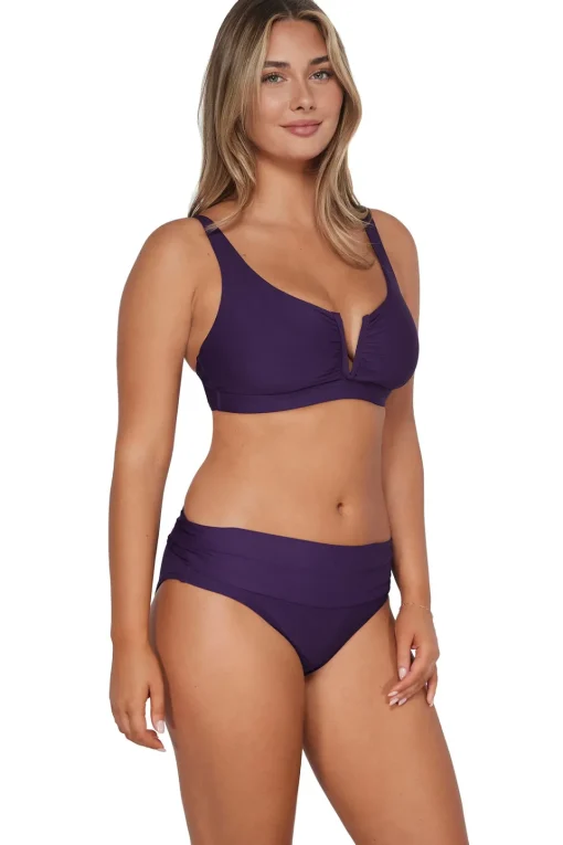 Sunsets Paradise Plum Vienna V-Wire Top< Plus Size | Underwire