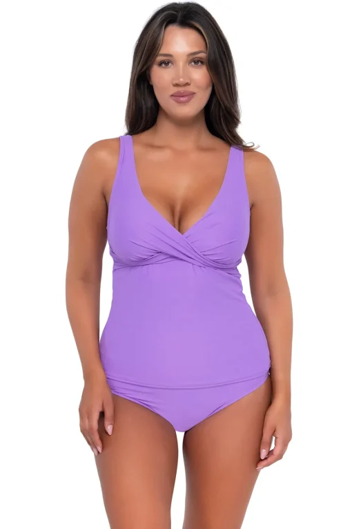 Sunsets Passion Flower Elsie Tankini Top< Plus Size | Underwire