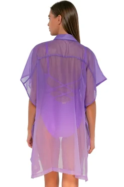 Sunsets Passion Flower Shore Thing Tunic< Cover-Ups
