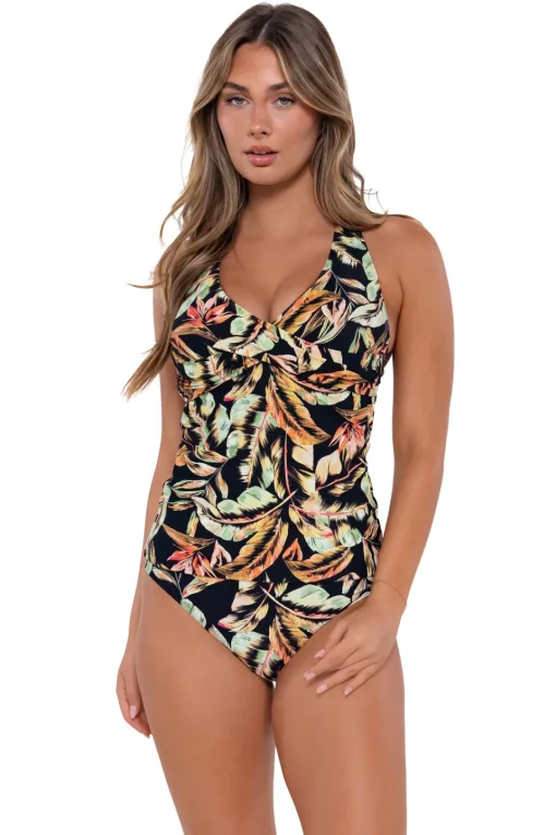 Sunsets Retro Retreat Elsie Tankini Top< Plus Size | Underwire