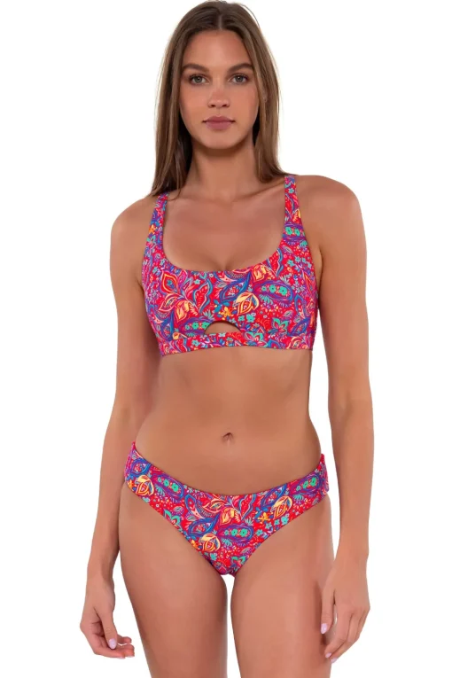 Sunsets Rue Paisley Brandi Bralette Top< Wire-Free | Bikini Tops