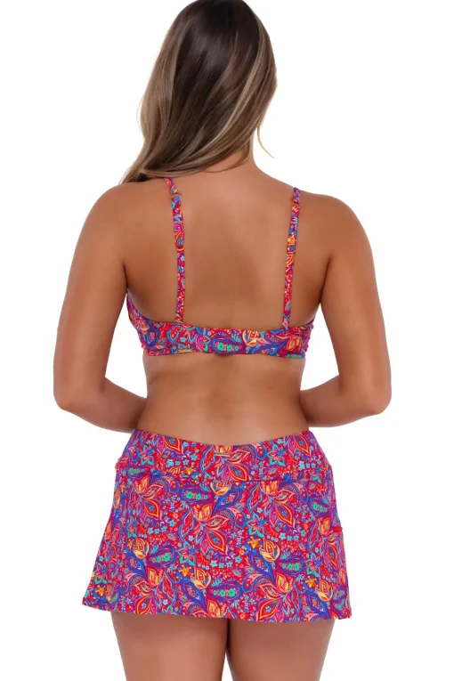 Sunsets Rue Paisley Sporty Swim Skirt< Plus Size | Swim Skirts