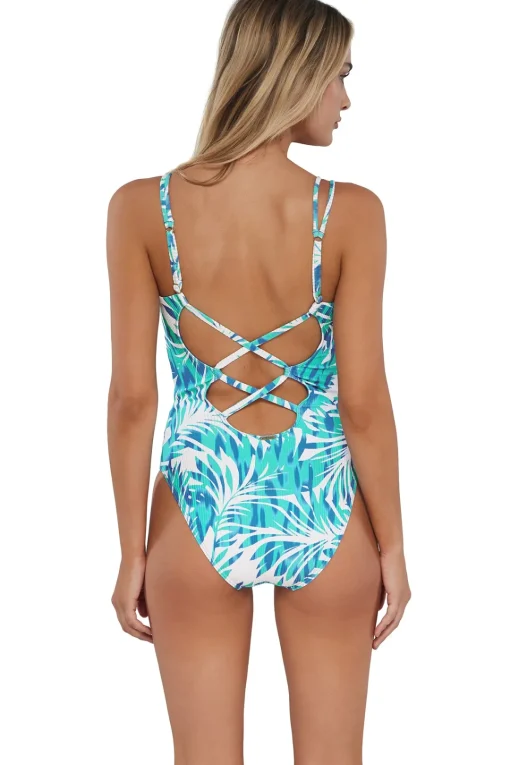 Sunsets Sea Breeze Sandbar Rib Veronica One Piece< Classic