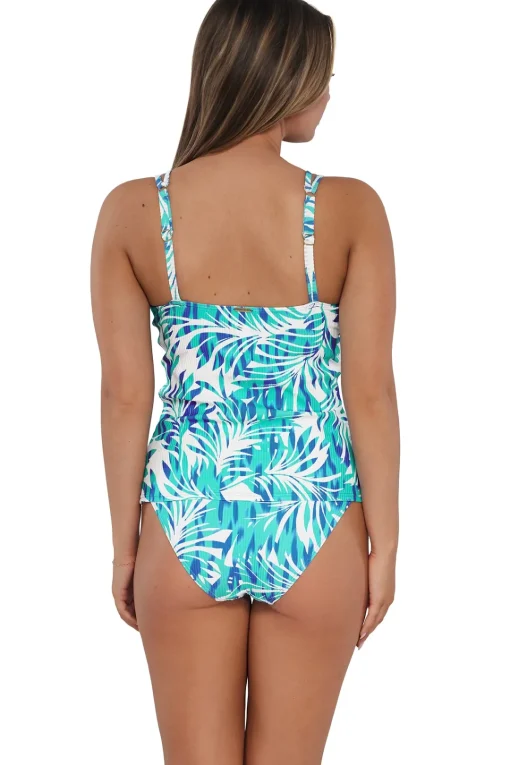 Sunsets Sea Breeze Sandbar Rib Taylor Tankini Top< Plus Size | Underwire