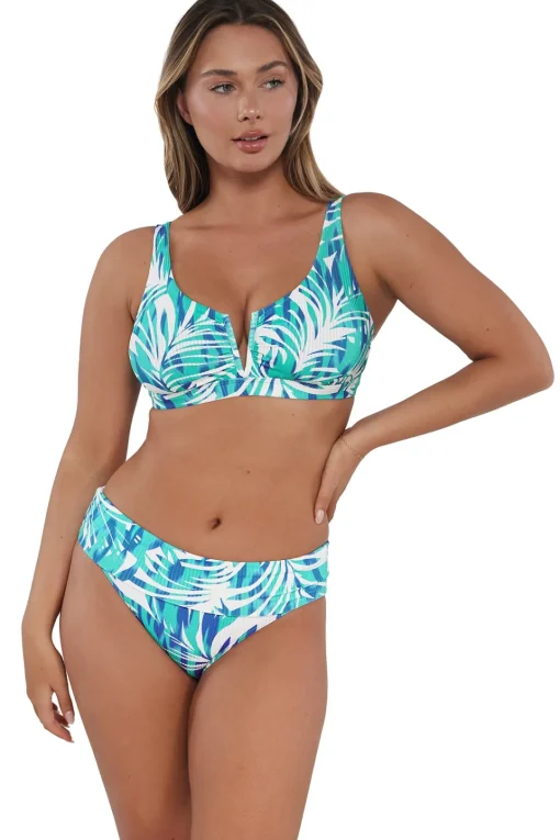 Sunsets Sea Breeze Sandbar Rib Hannah High Waist Bottom< Plus Size | High-Waist