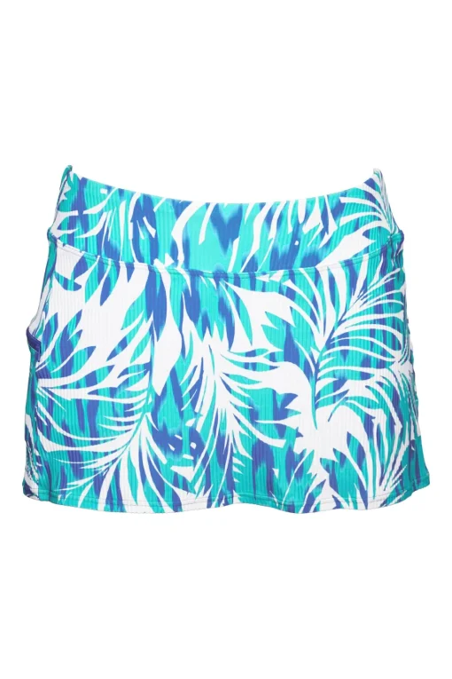 Sunsets Sea Breeze Sandbar Rib Sporty Swim Skirt< Plus Size
