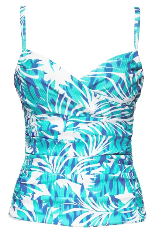 Sunsets Sea Breeze Sandbar Rib Serena Tankini Top< Plus Size | Underwire