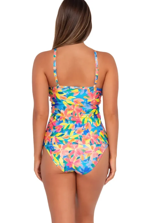Sunsets Shoreline Petals Forever Tankini Top< Plus Size | Underwire