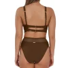 Sunsets Tiki Brown Annie High Waist Bottom< Plus Size | High-Waist