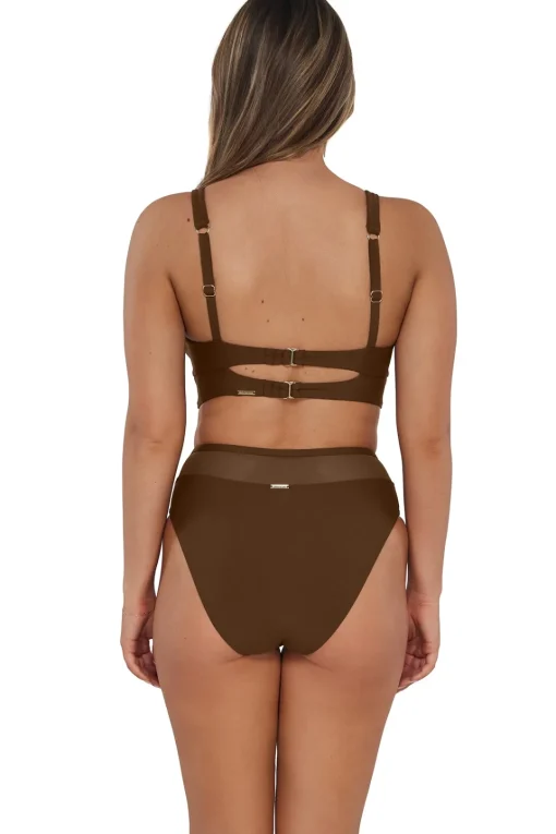 Sunsets Tiki Brown Annie High Waist Bottom< Plus Size | High-Waist