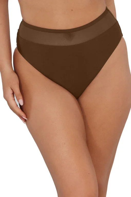 Sunsets Tiki Brown Annie High Waist Bottom< Plus Size | High-Waist