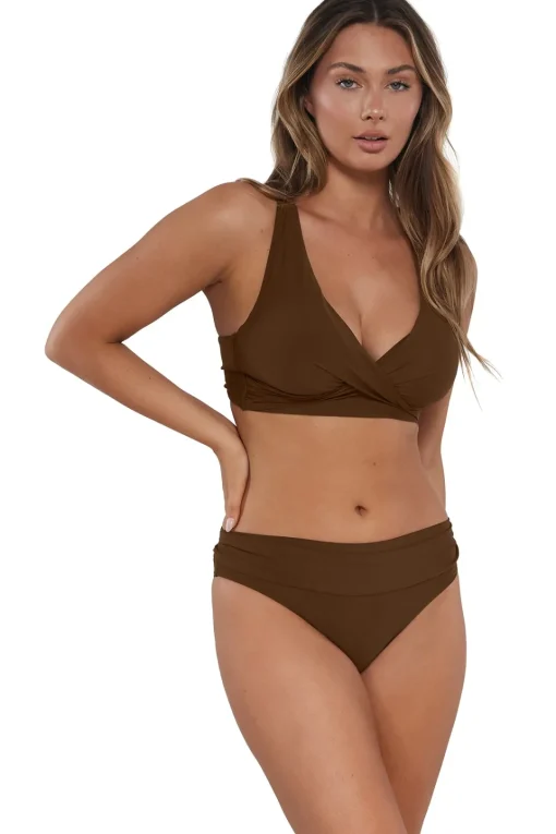 Sunsets Tiki Brown Elsie Top< Plus Size | Bra-Sized