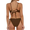 Sunsets Tiki Brown Everlee Tie Side Bottom< Bikini Bottoms | Tie Side