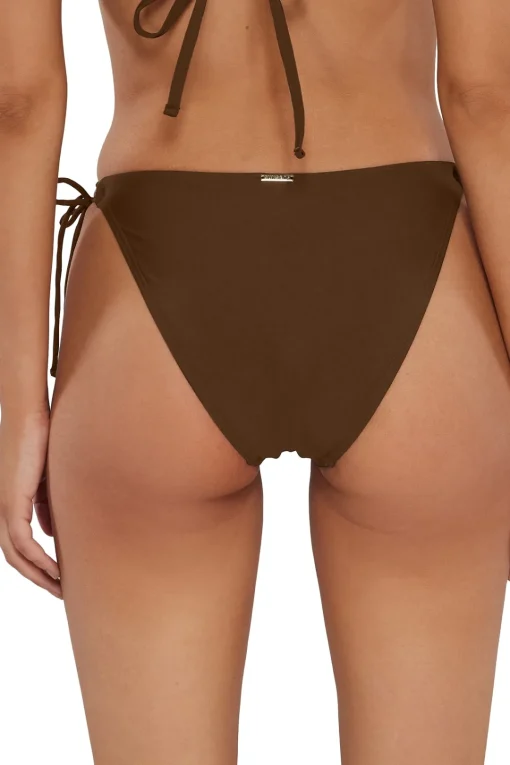 Sunsets Tiki Brown Everlee Tie Side Bottom< Bikini Bottoms | Tie Side