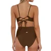 Sunsets Tiki Brown Hannah High Waist Bottom< Plus Size | High-Waist