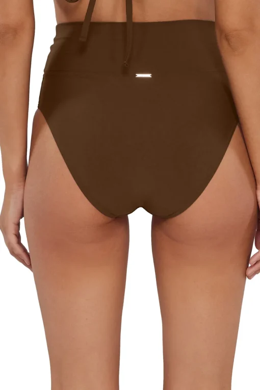 Sunsets Tiki Brown Hannah High Waist Bottom< Plus Size | High-Waist