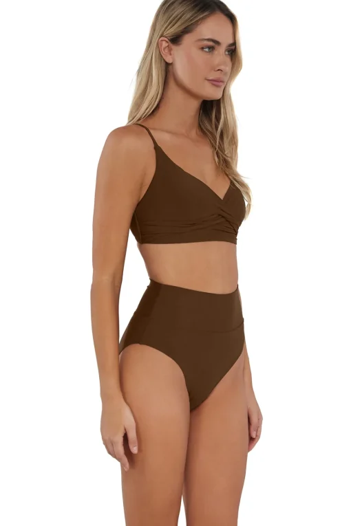 Sunsets Tiki Brown Hannah High Waist Bottom< Plus Size | High-Waist