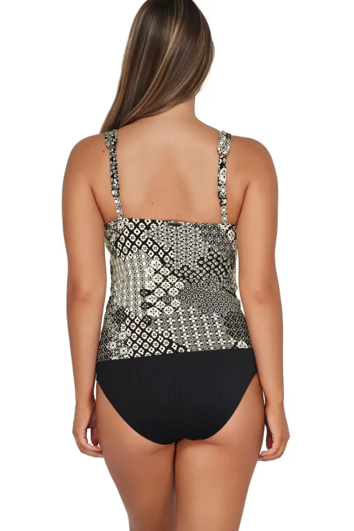 Sunsets Venice Seagrass Texture Elsie Tankini Top< Plus Size | Underwire