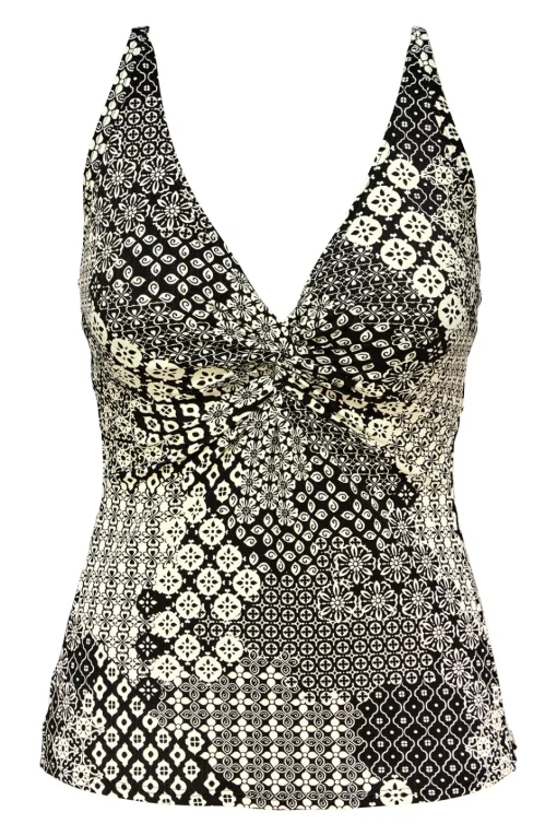 Sunsets Venice Seagrass Texture Forever Tankini Top< Plus Size | Underwire