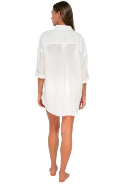 Sunsets White Lily Delilah Shirt< Cover-Ups