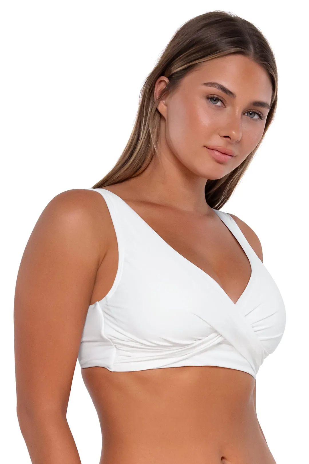 Sunsets White Lily Elsie Top< Bra-Sized | Bikini Tops