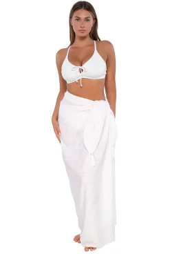 Sunsets White Lily Paradise Pareo< Cover-Ups