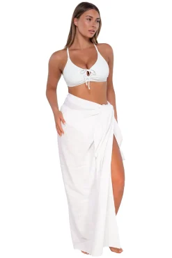 Sunsets White Lily Paradise Pareo< Cover-Ups